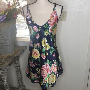 Inner Most Navy Floral Crisscross Strap Nightie